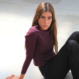 Back Hole Long T-Shirt Burgundy