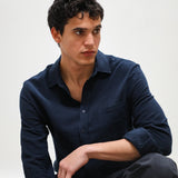 Vintage Shirt Navy Blue