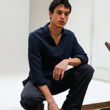 Vintage Shirt Navy Blue