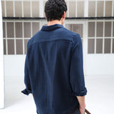 Vintage Shirt Navy Blue