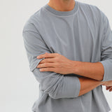 Long Pocket Modern Trendy T-Shirt Grey