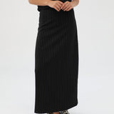 Diplomatic Stripes Skirt Black & Grey