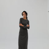 Stripes Dress Black & Grey