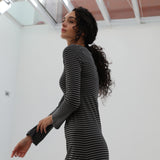 Stripes Dress Black & Grey