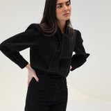 Denim Blouse Black