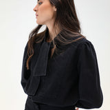 Denim Blouse Black