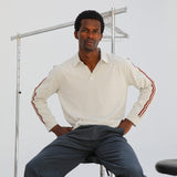 Modern Beige Polo Stripe Detail
