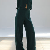 Flow Cupro Silk Pants Green