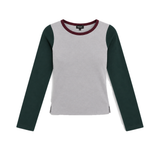 Triple Tone Long T-Shirt Grey