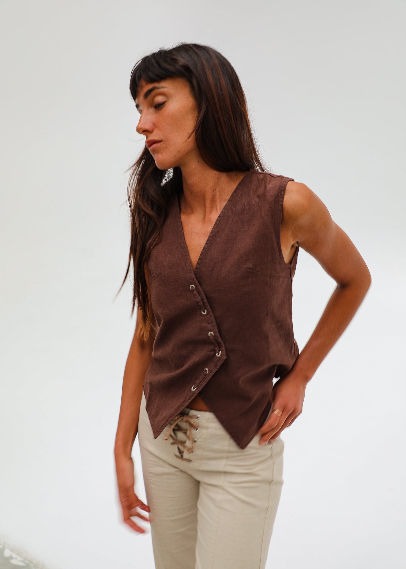 Loop Vest Brown