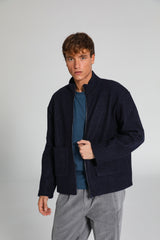 Wool Flow Jacket Navy