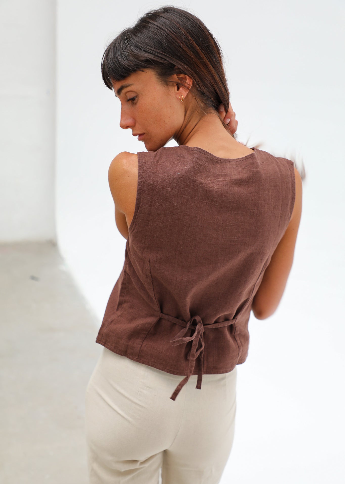 Loop Vest Brown