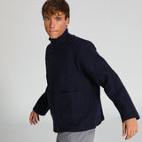 Wool Flow Jacket Navy
