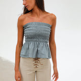 Comfy Linen Top Blue