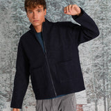 Wool Flow Jacket Navy