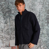 Wool Flow Jacket Navy