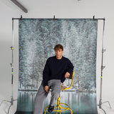 Round Knit Sweater Navy