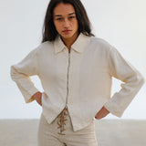 Linen Zip Jacket Natural