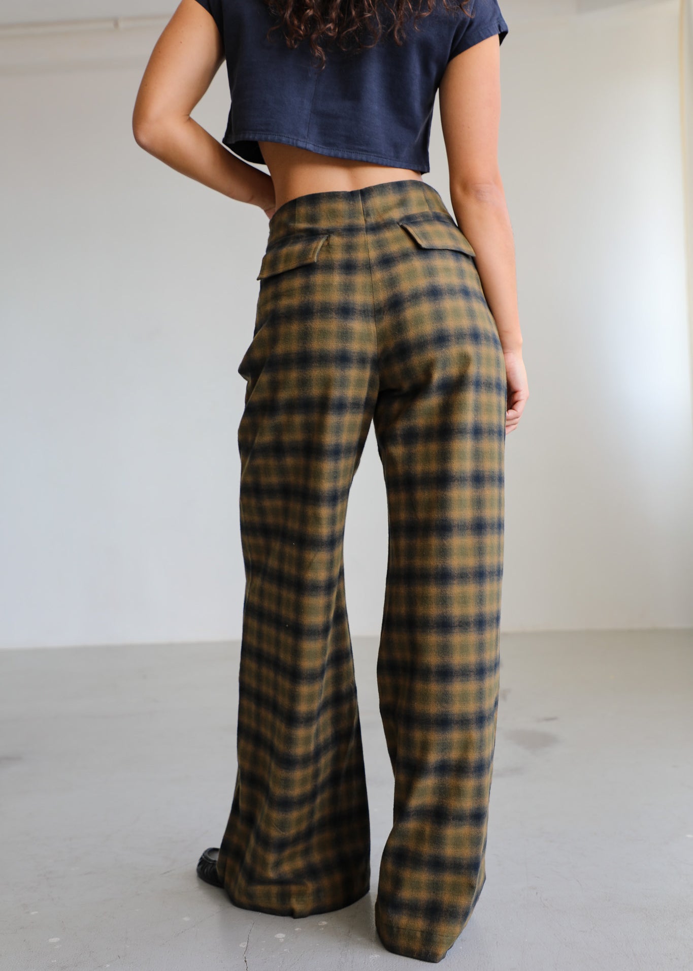 Square Detail Pants Grey