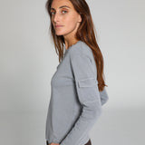 Long Side Pocket T-Shirt Light Grey