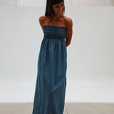Comfy Linen Dress Blue