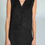 Diplomatic Stripes Vest Black & Grey