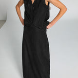 Diplomatic Stripes Vest Black & Grey