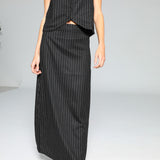 Diplomatic Stripes Skirt Black & Grey