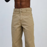 Seams Pocket Comfy Pants Camel
