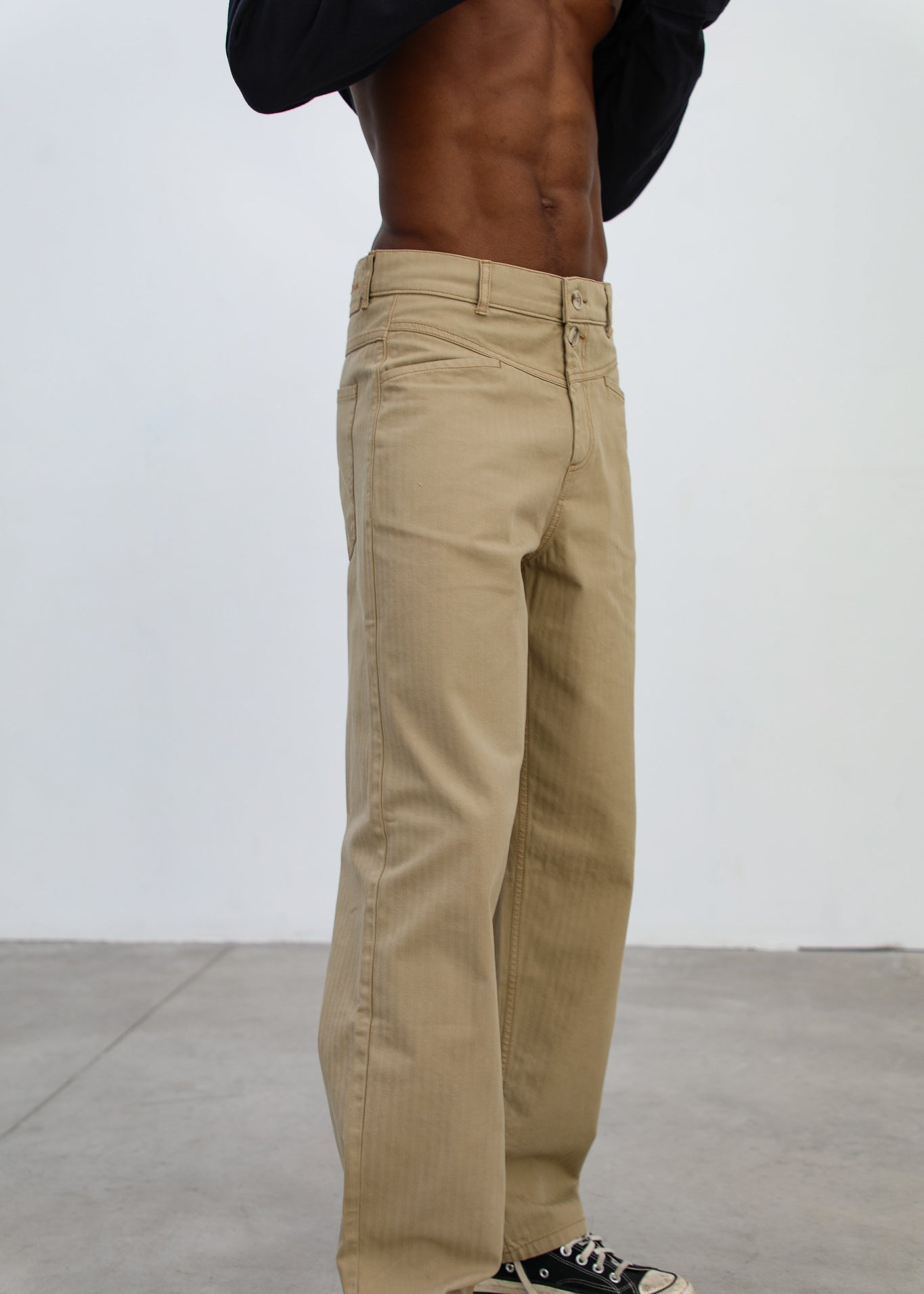 Seams Pocket Comfy Pants Camel