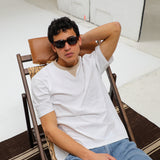 Double Tone Trendy T-Shirt Beige & White