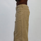 Seams Pocket Comfy Pants Camel