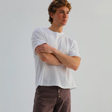 Short Modern Trendy T-Shirt White