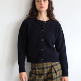 Modern Buttons Knit Sweater Navy