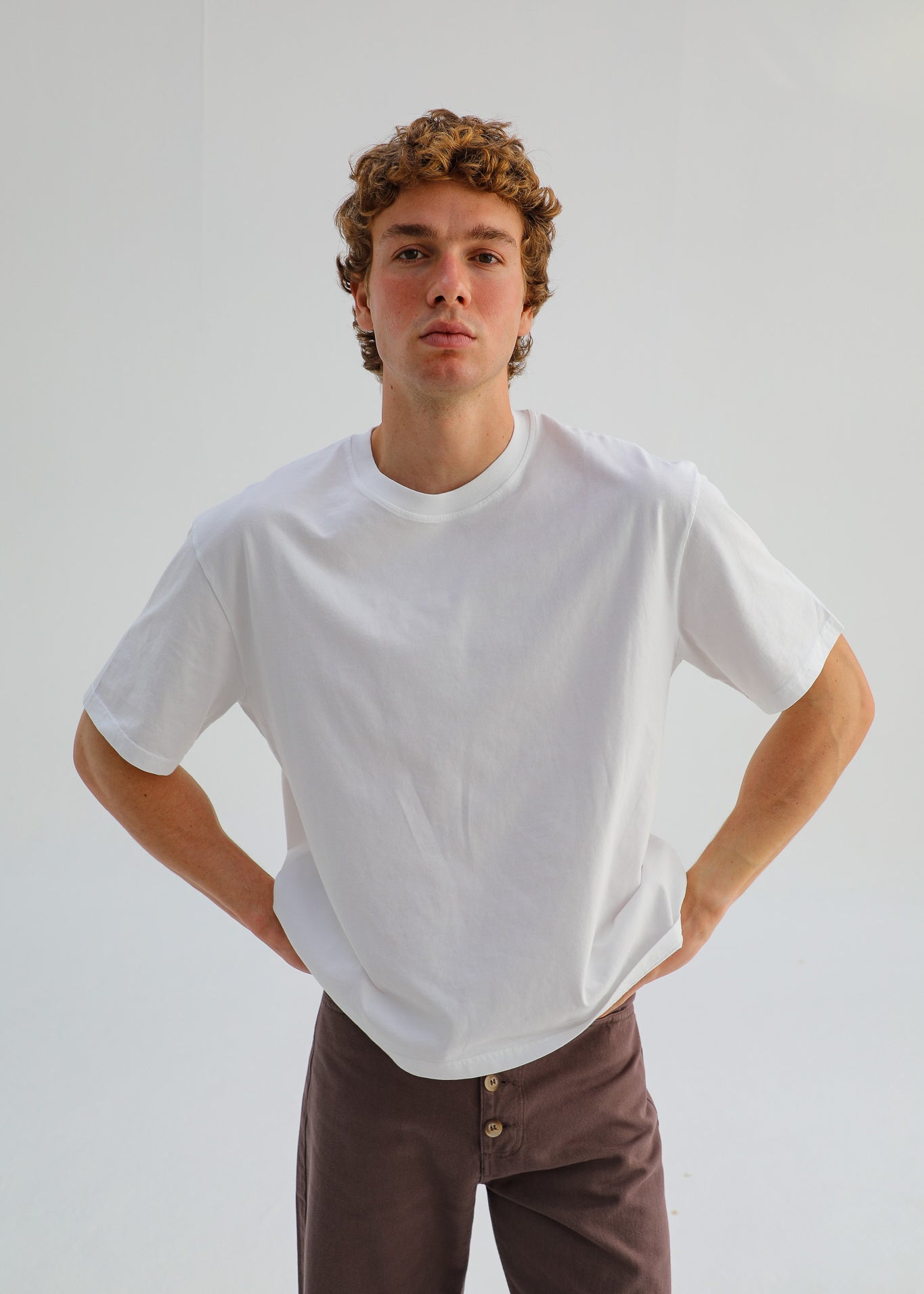 Short Modern Trendy T-Shirt White