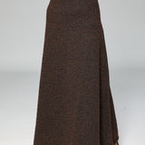 Wool Long Skirt Brown