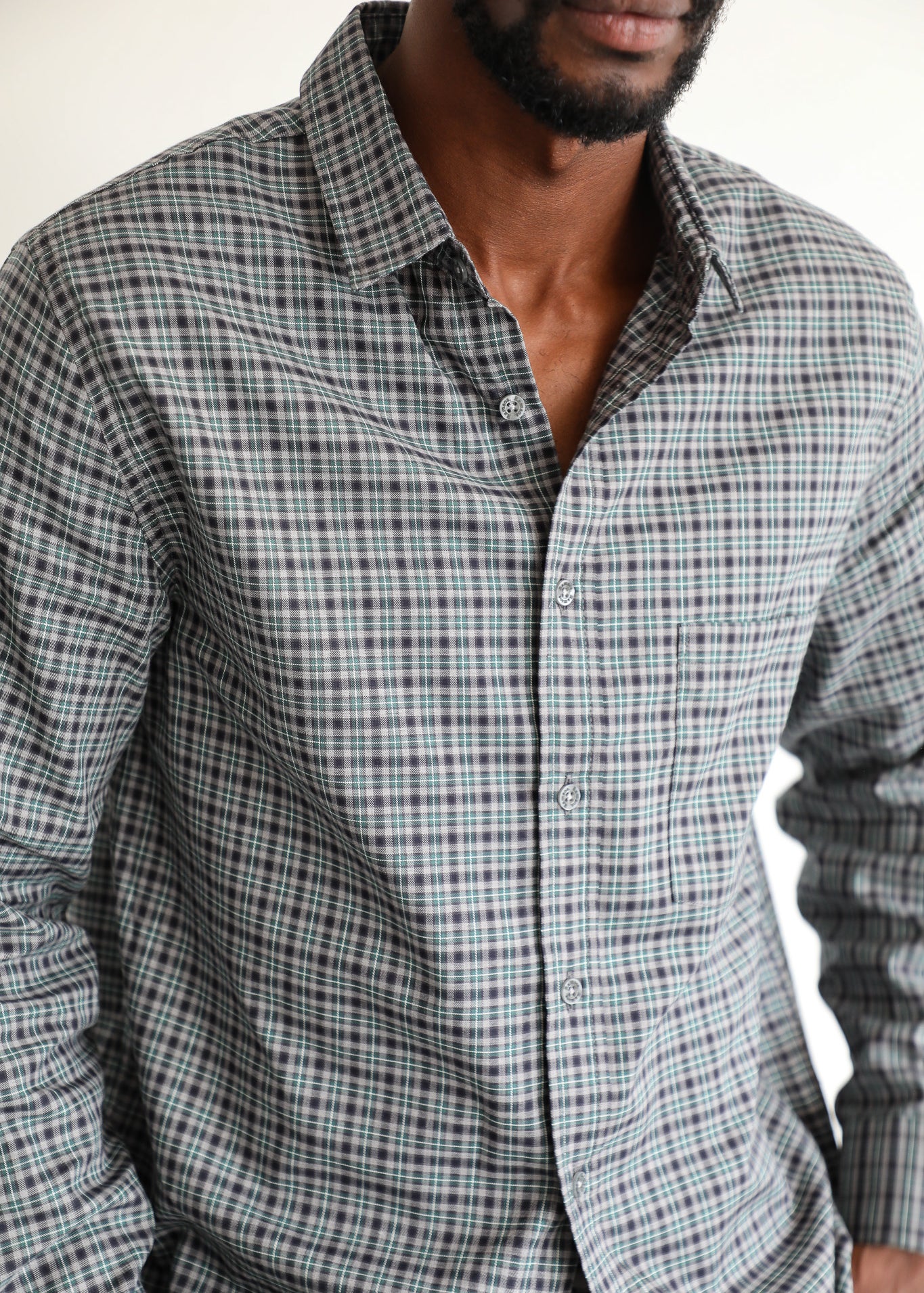 Square Shirt Green & Grey