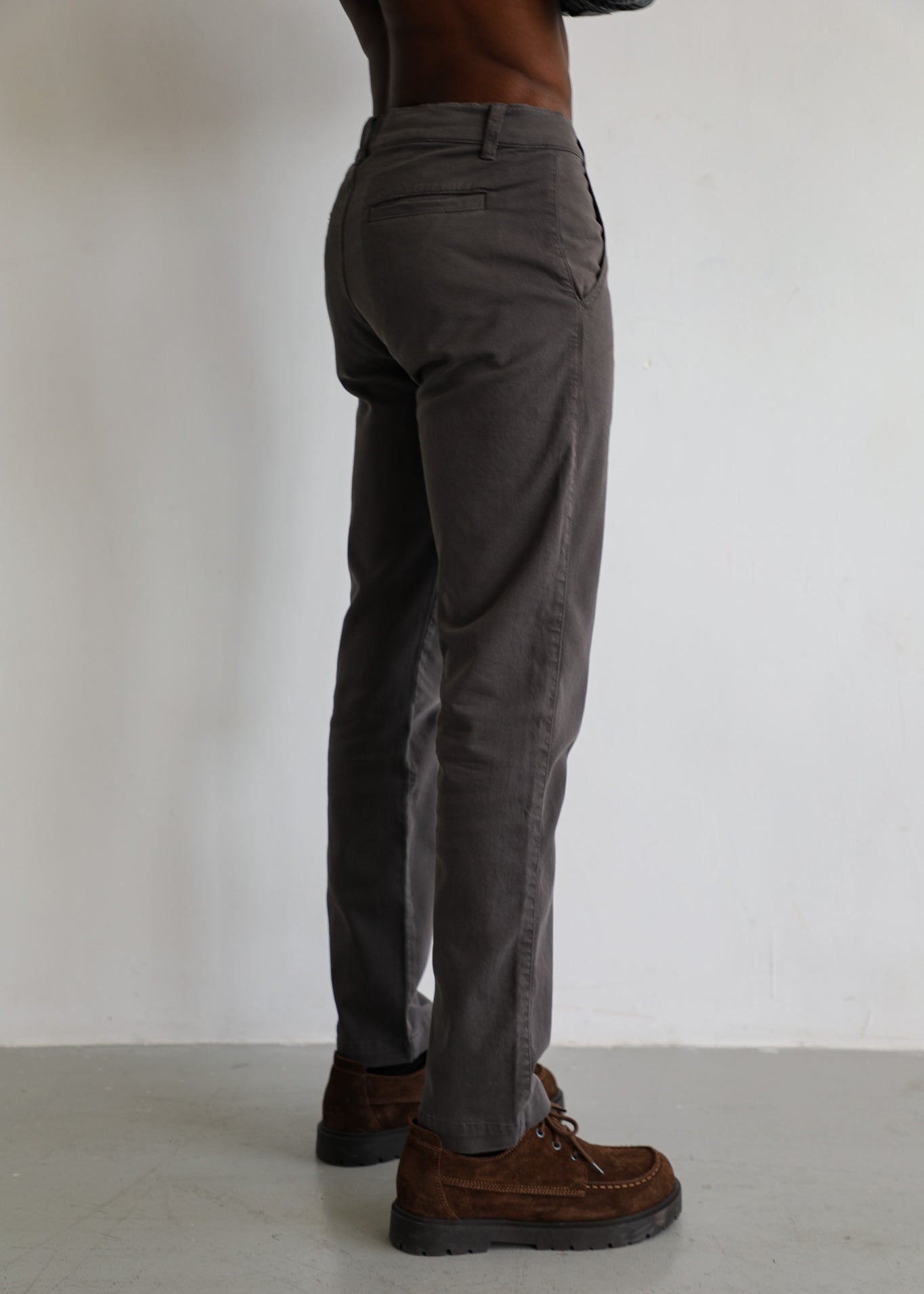 Button Comfy Pants Dark Grey