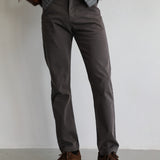 Button Comfy Pants Dark Grey