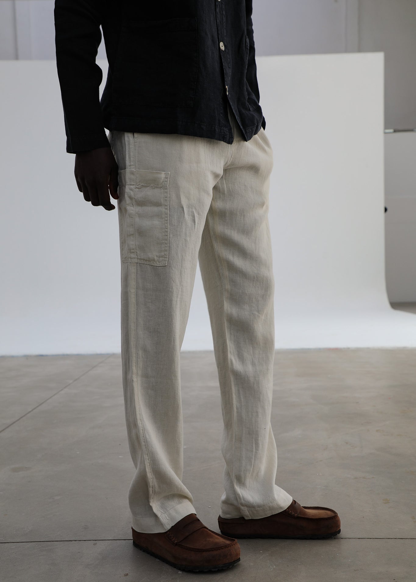 Linen Comfy Pants Beige