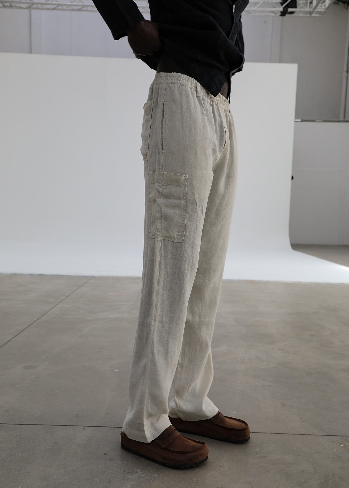 Linen Comfy Pants Beige
