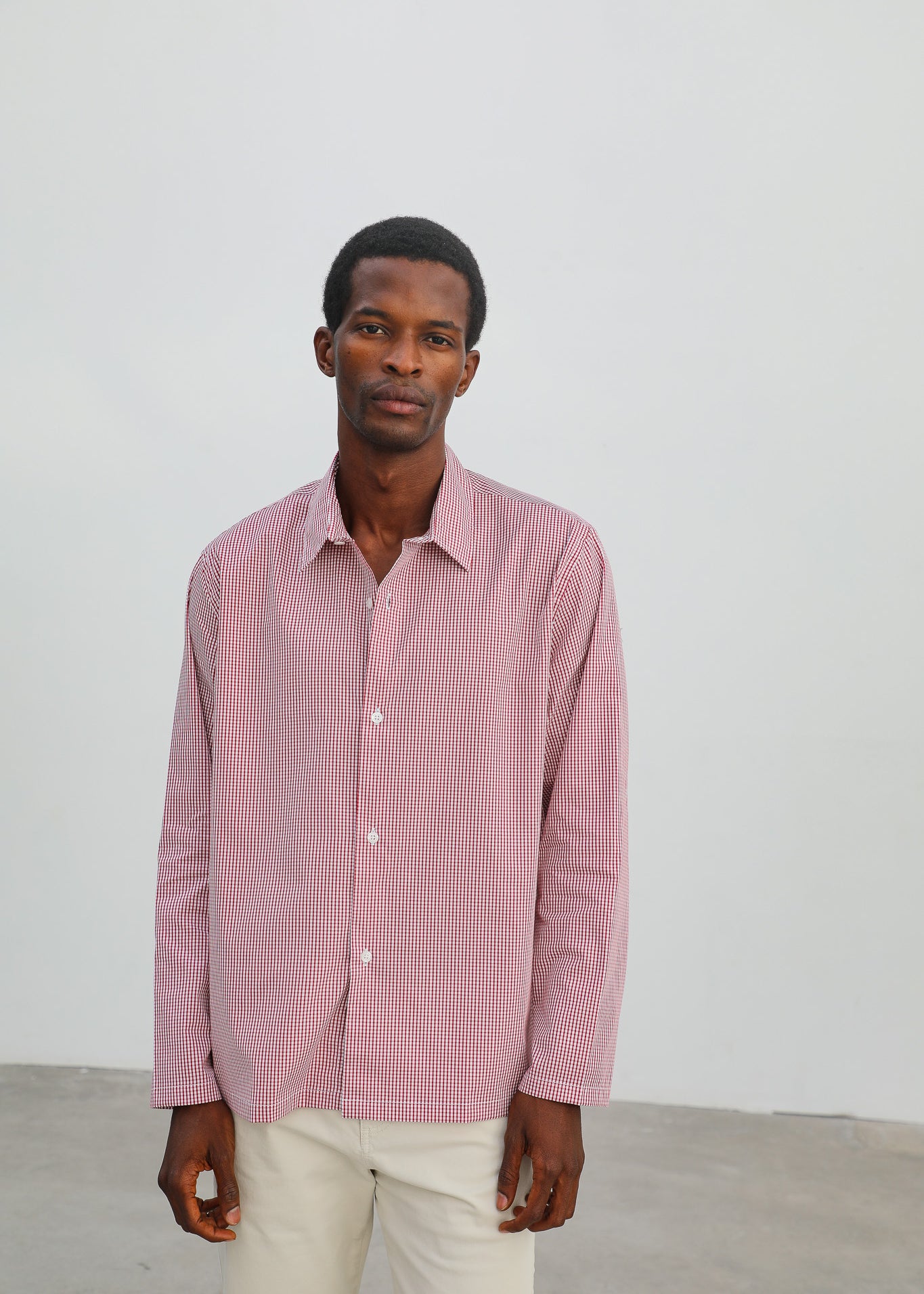 Square Modern Shirt Red & White