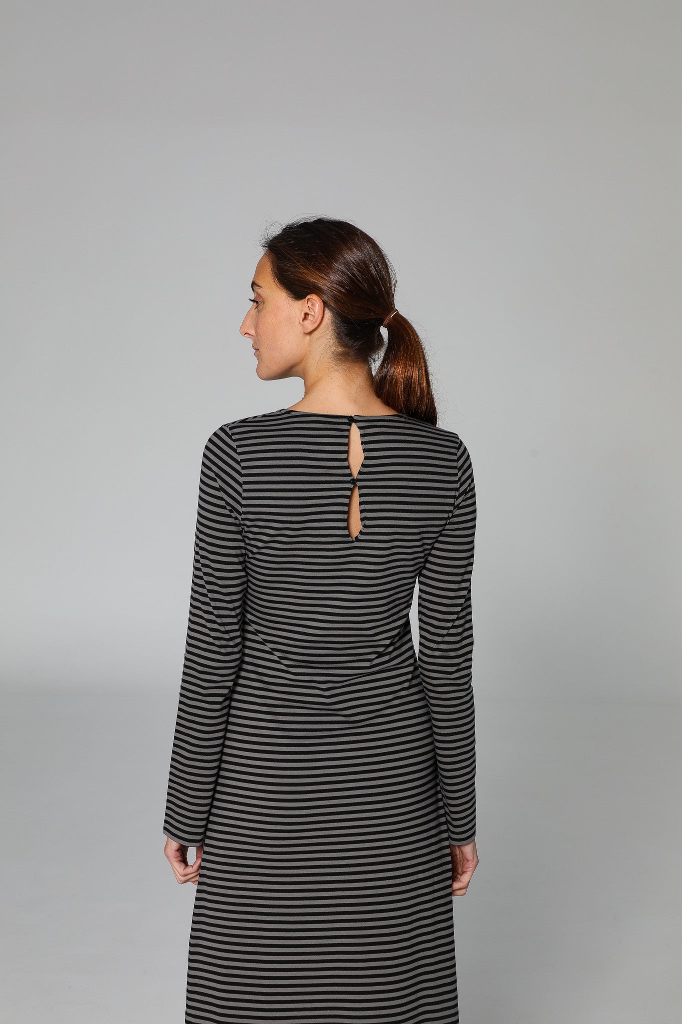 Stripes Dress Black & Grey – Ramsos