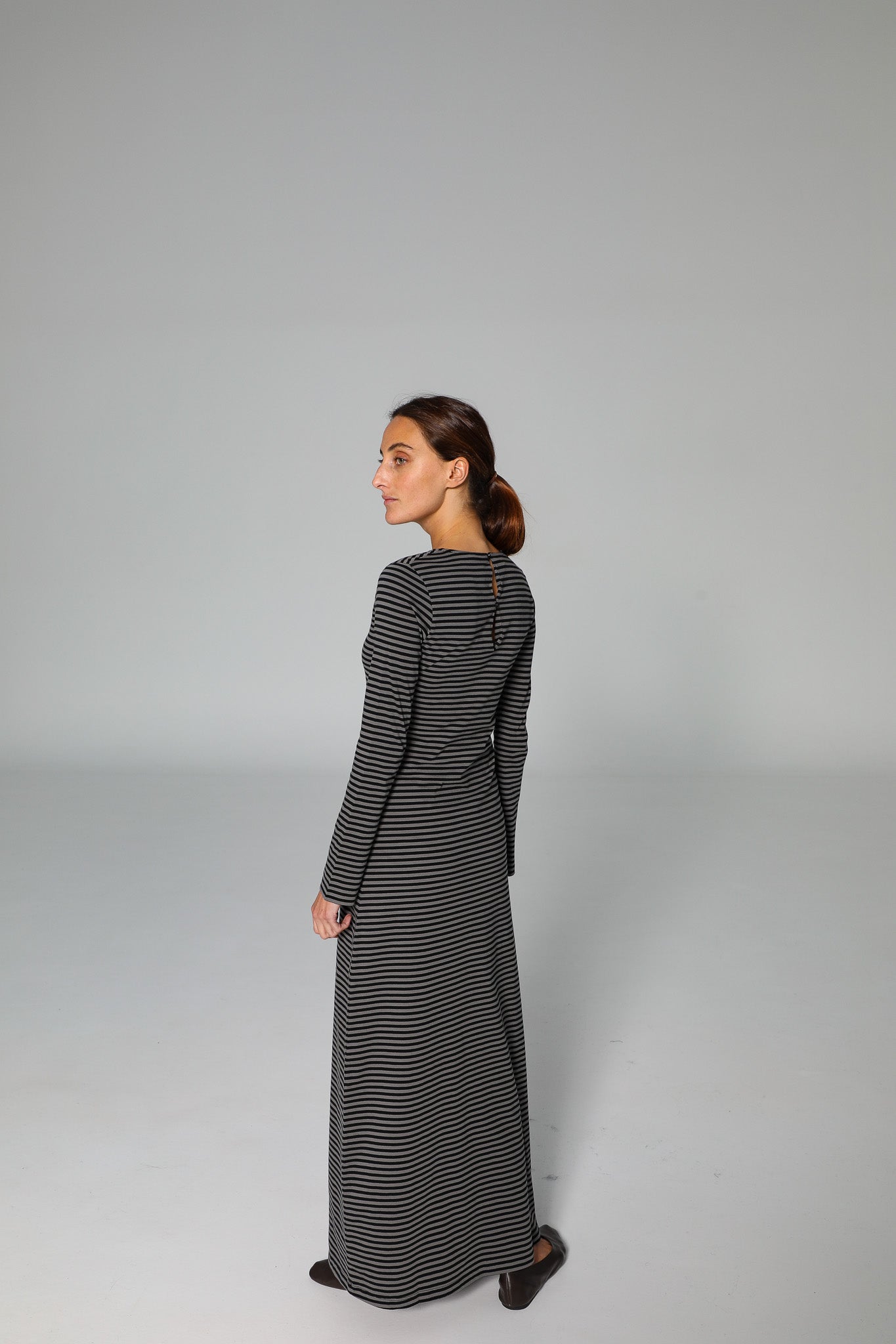 Stripes Dress Black & Grey Ramsos Stripes Dress Black & Grey Ramsos