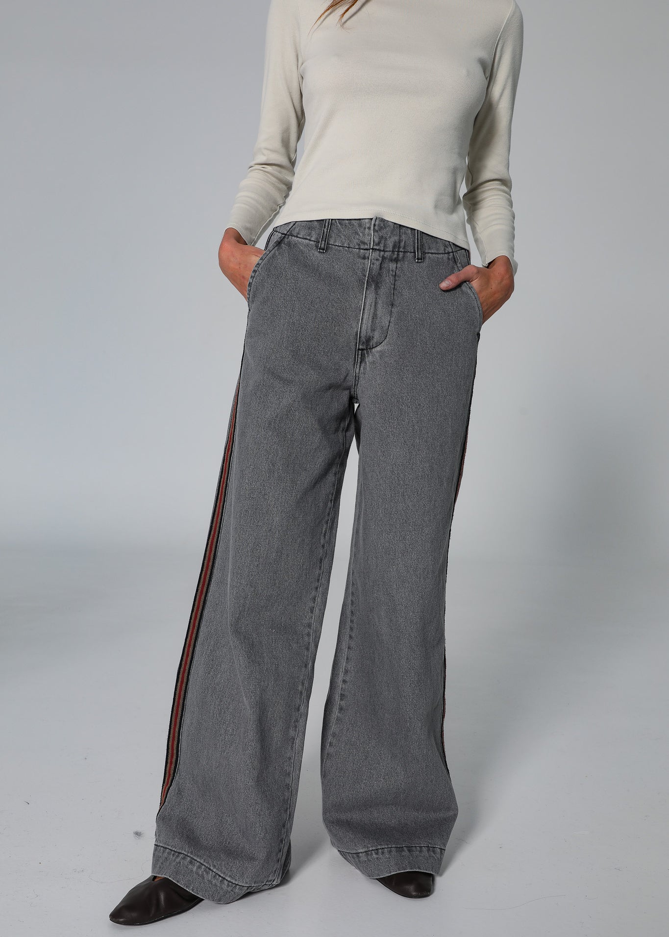 Denim Pants Stripe Detail