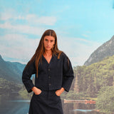 Buttons Denim Jacket Navy