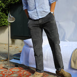 Corduroy Pocket Comfy Pants Navy Grey