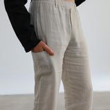Linen Comfy Pants Beige