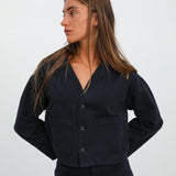 Buttons Denim Jacket Navy
