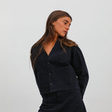 Buttons Denim Jacket Navy